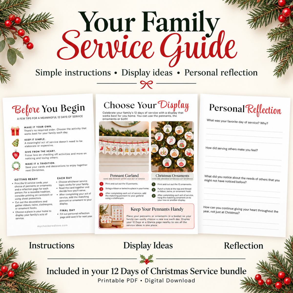 12 Days of Christmas Service — Printable Bundle